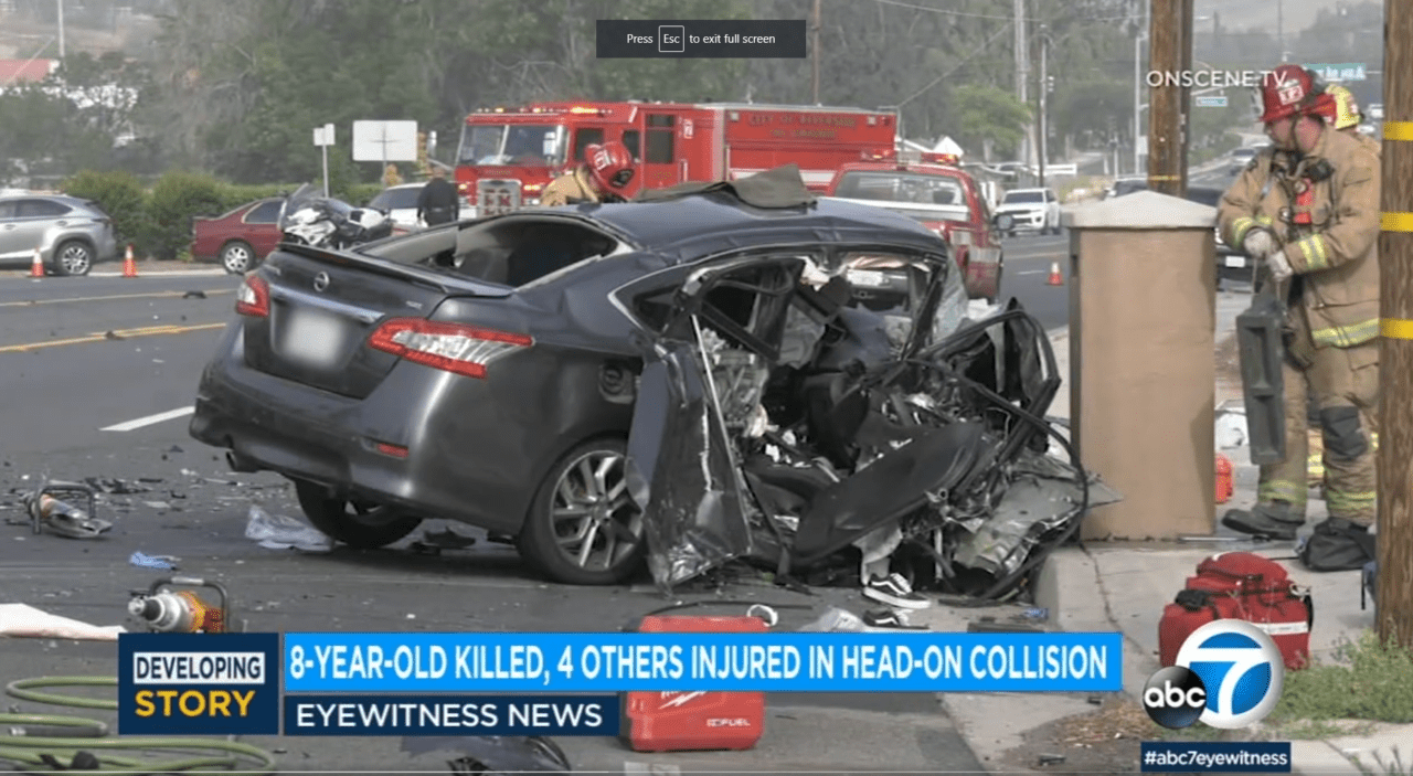 8-year-old killed, siblings injured in violent head-on crash in Riverside –  Legal Defenders